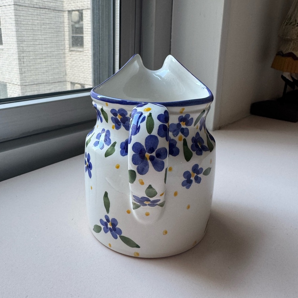 Hand-Painted Ceramic Pitcher - Picture 4 of 5